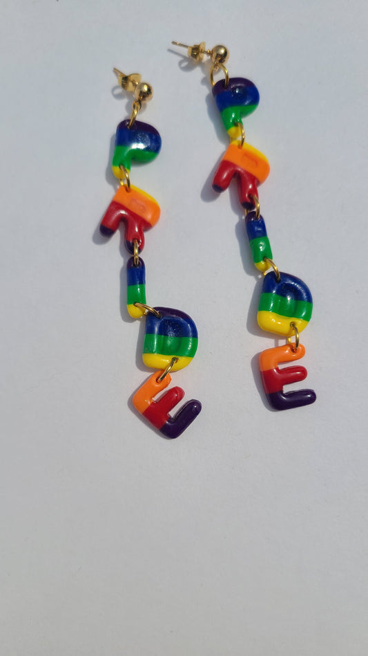 "PRIDE" Rainbow Dangle